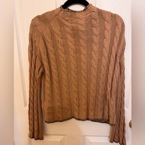 JCrew Cable knit Camel Sweater NWT